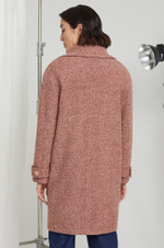 0076 Пальто женское (пепельно-пурпурный)