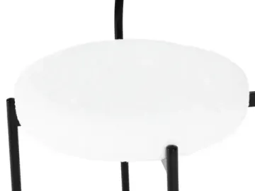 Стул Emaci 880911 белый искусственный мех, черные ножки