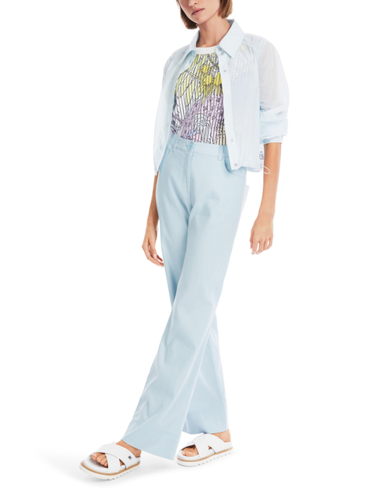 Брюки из хлопка и льна