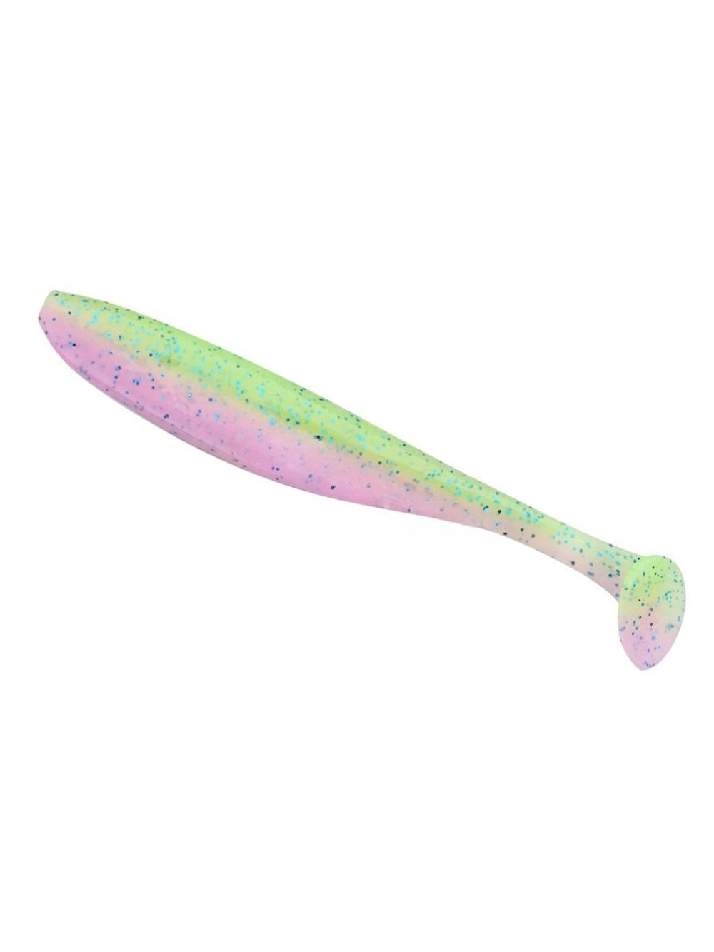 Приманка силиконовая Keitech Easy Shiner 4" PAL #01 Chartreuse Red Flake, 3 упаковки по 7 штук