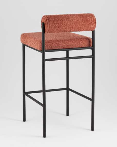 Стул полубарный Балла букле коралловый