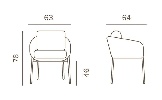 Кресло плетеное с подушками Elba