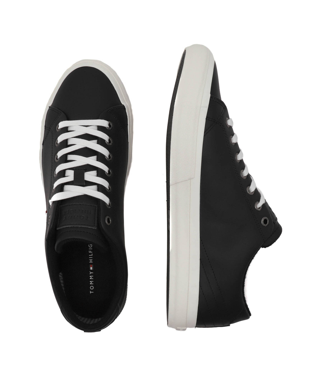 Кожаные кроссовки th hi vulc street low leather Tommy Hilfiger - темно-синий(FM0FM04740)