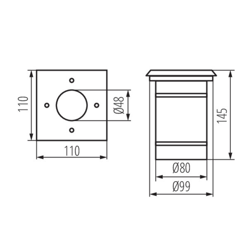 Грунтовый светильник KANLUX BERG DL-10O