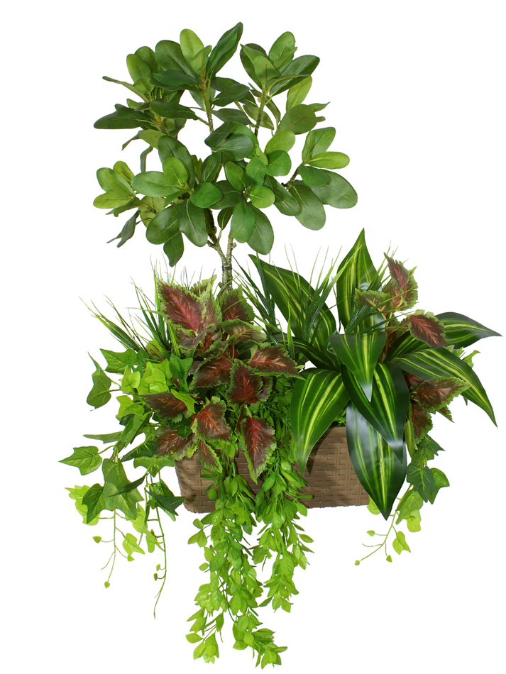 Искусственные растения латекс 70см в длинном кашпо