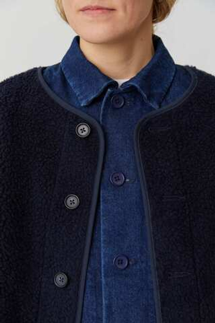 Куртка из синего меха