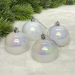 Новогодние шары 6 см (набор 4 шт) «Жемчуг», Перламутр