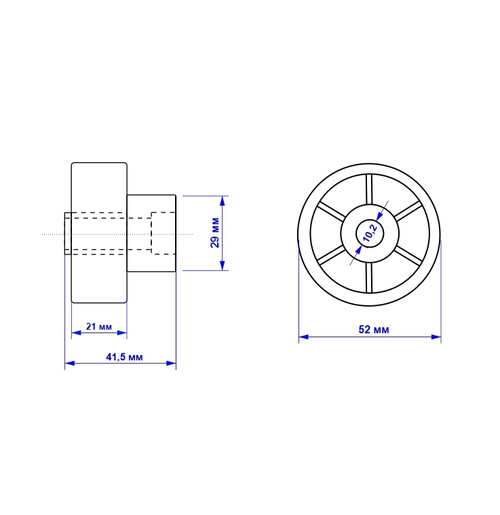 Колесо для дивана на механизм "Венеция" D-52 мм (2 шт.)