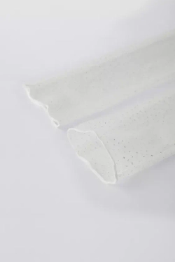 ZARA БЛЕСТЯЩИЕ МИТЕНКИ К КАРНАВАЛЬНОМУ КОСТЮМУ, БЕЛЫЙ