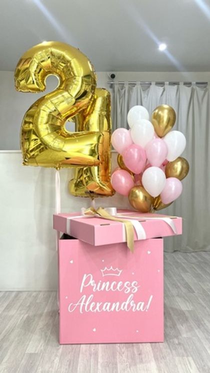 Коробка-сюрприз с шарами №91