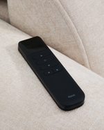 6-местный диван Lares с реклайнером и откидным подголовником из бежевого шенилла, 410 см