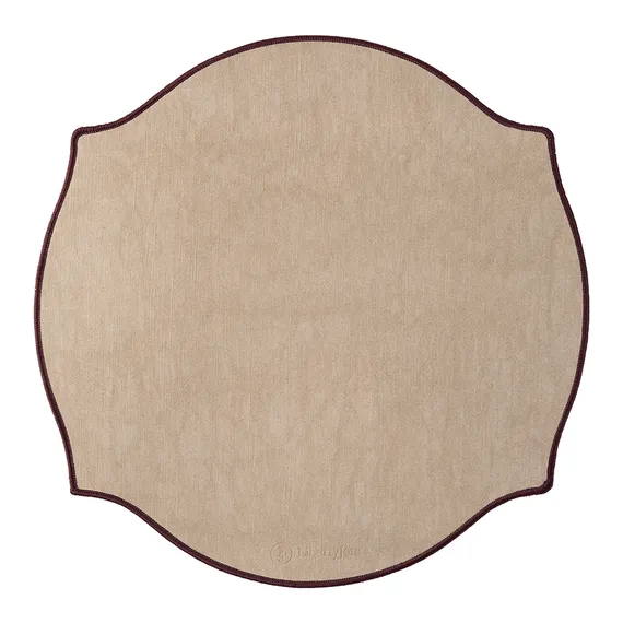 Салфетка сервировочная etica, D38 см, бежево-розовая