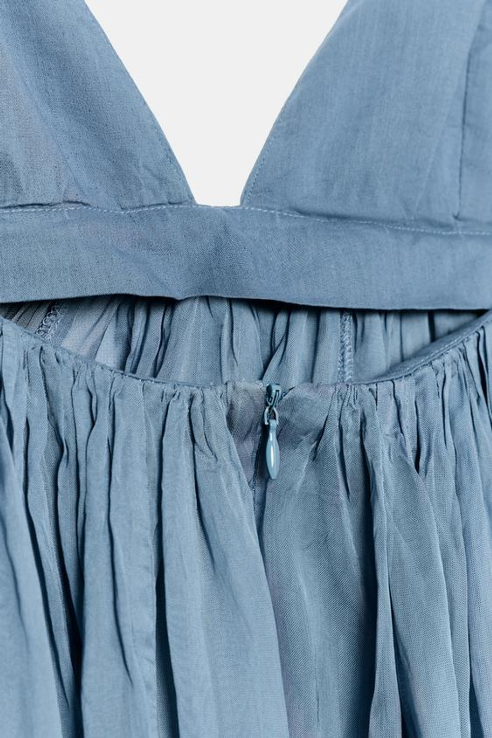 ZARA ЛЕГКИЙ ТОП НА БРЕТЕЛЯХ, СИНИЙ
