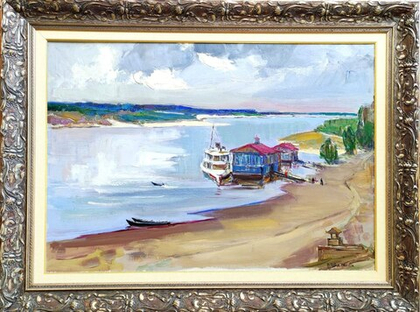 Картина Цветковой В.П. "Родные места Тараса Шевченко" холст/масло 70х100