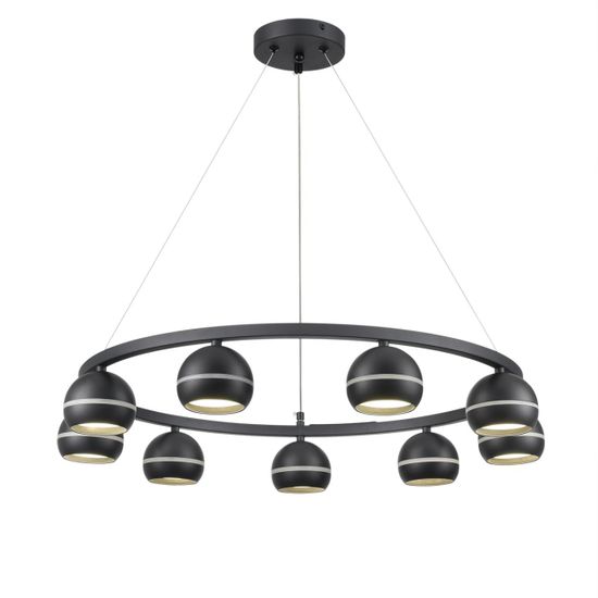 8242/9 COMFI LN26 245 черный металл Светильник подвесной LED GX53 8*7W 220V LUAZANA