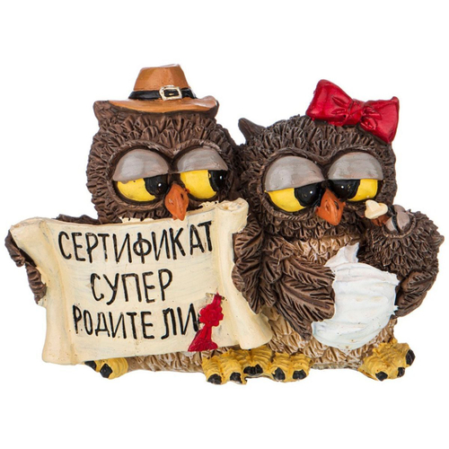 Фигурка декоративная Совята Итри, 7 см, 537-402