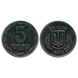 Украина. Монета 5 копеек, 2004 г.