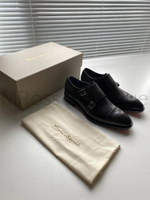 Туфли Santoni Carter мужские кожаные темно-коричневые