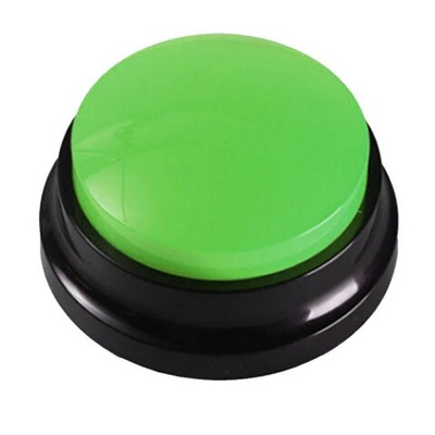 ЗВУКОВАЯ КНОПКА для дрессировки Ø9см PerseiLine ИС-35 ЗЕЛЕНЫЙ