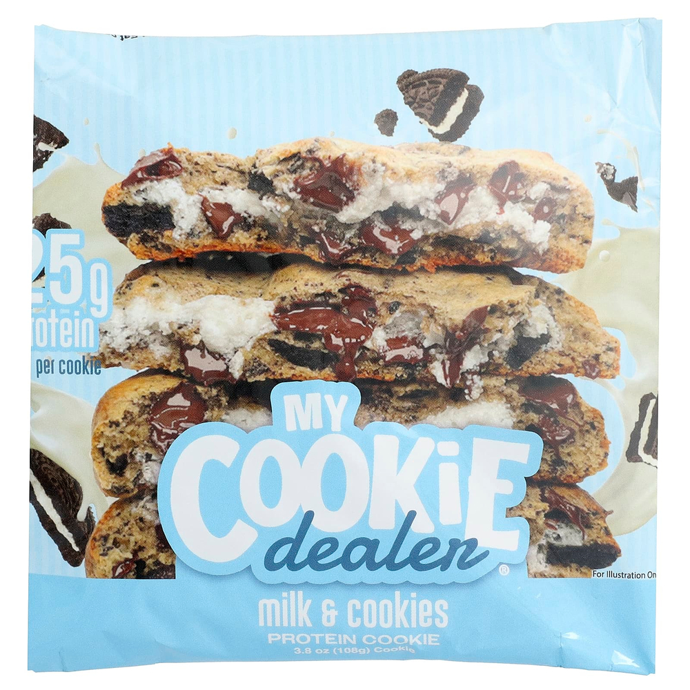 My Cookie Dealer Protein, протеиновое печенье, молоко и печенье, 12 шт. по 108 г (3,8 унции)