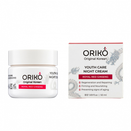 ORIKO Royal Red Ginseng Youth Care Night Cream Обновляющий ночной крем с экстрактом красного женьшеня против первых морщин 50мл