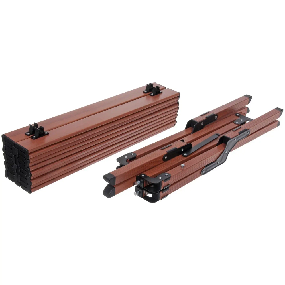 Стол кемпинговый складной DC-5003, 114*59*43 см, цвет: орех, каркас алюминий, ТуристМастер