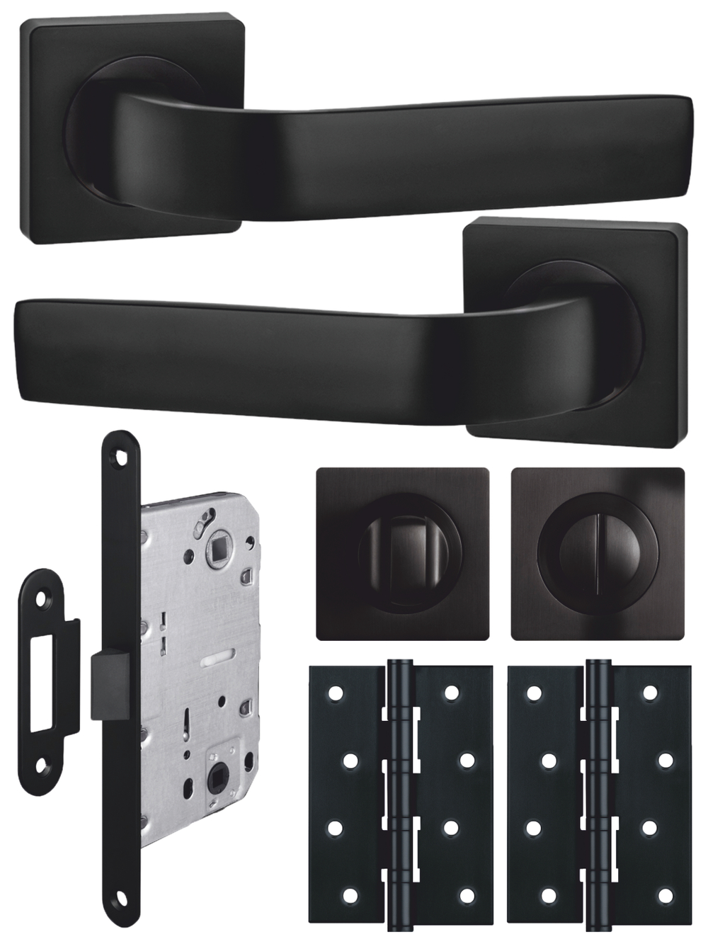 Дверная ручка межкомнатная с замком и петлями