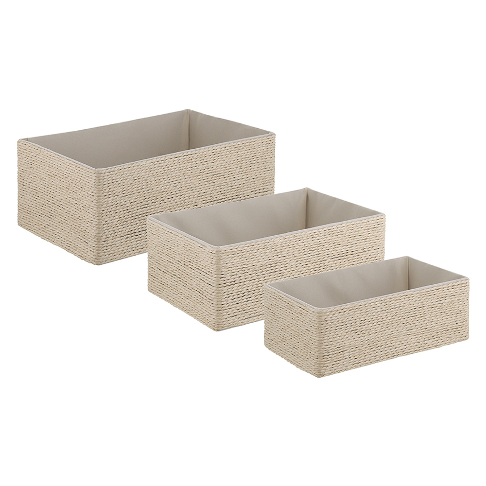 Корзина для хранения Bergenson Bjorn Lian, 26х16х10см светло-бежевая