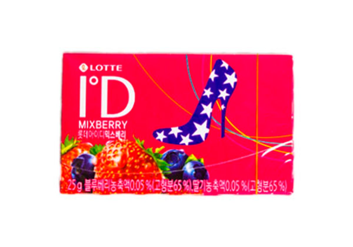 Жевательная резинка ID Mixberry ягодный микс без сахара, 25г