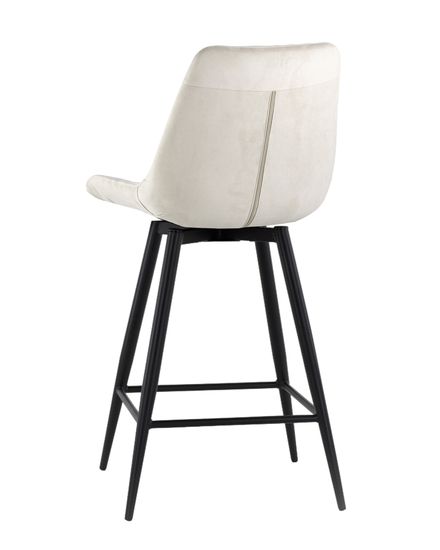 Стул полубарный Флекс с поворотным механизмом велюр бежевый