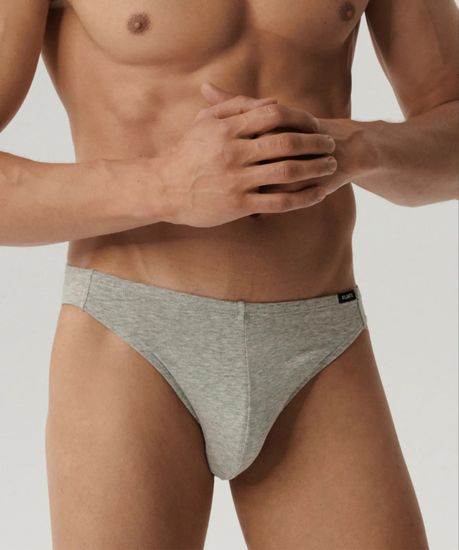 Мужские трусы (3шт) слипы мини Atlantic 3BMP-230, черный + серый меланж + темно-серый меланж