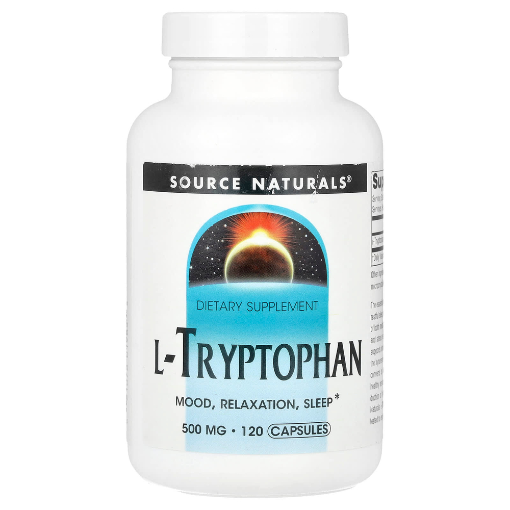 Source Naturals, L-триптофан, 500 мг, 120 капсул