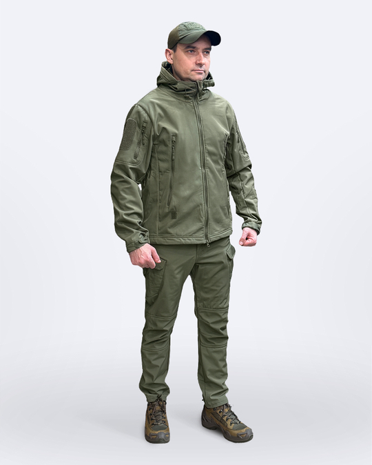 Демисезонный костюм СофтШелл "Олива"