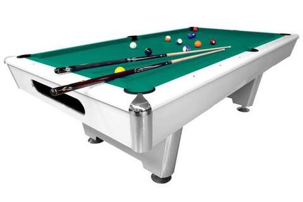 Стол / пул "Dynamic Triumph" 8 ф (матово-белый) в комплекте, аксессуары + сукно