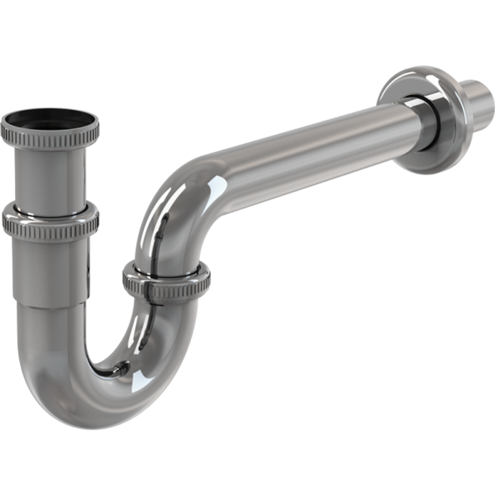A432 Сифон для умывальника D32, U-форма, цельнометаллический, с накидной гайкой 5/4"