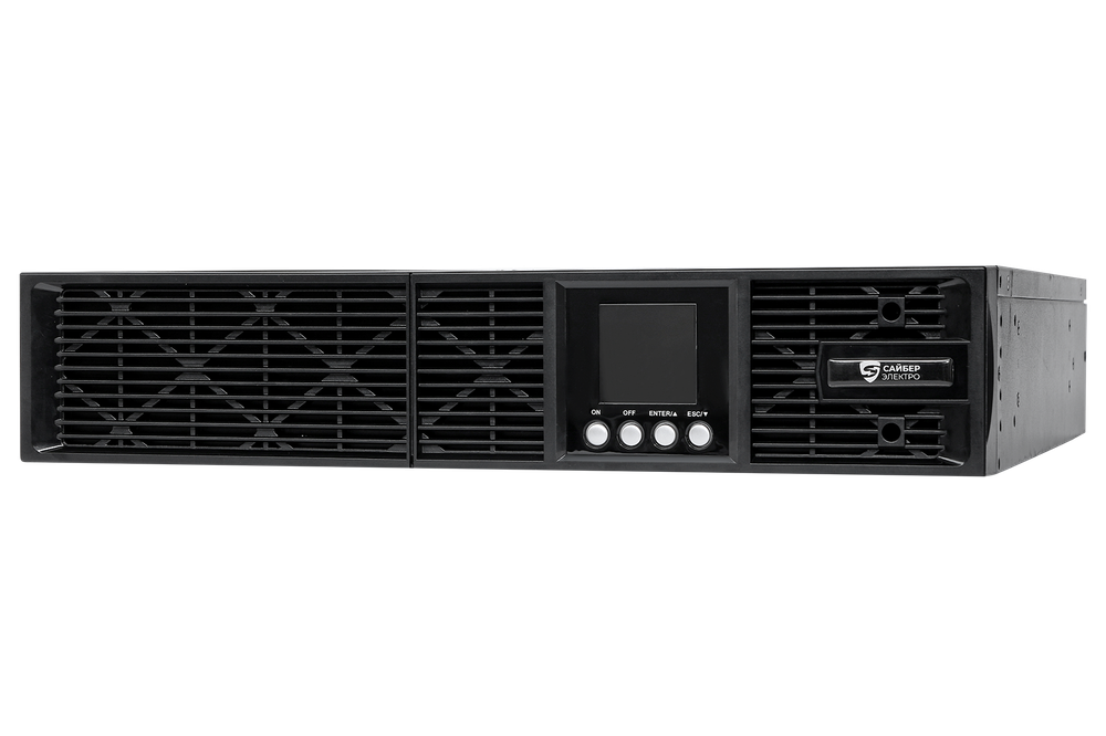 Сайбер Электро Источник бесперебойного питания/ UPS ЭКСПЕРТ-II-3000Р Онлайн, Стойка/Напольный 3000ВА/3000Вт. USB/RS-232/SNMP Slot/EPO/RJ-11/RJ-45 (8 IEC С13);(2) C19 (12В /9Ач. х 6) 2U