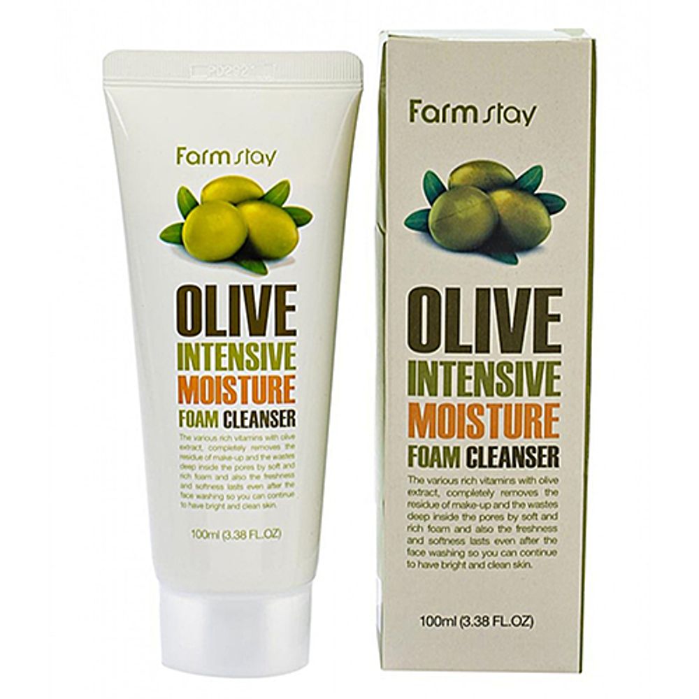 FarmStay Пенка очищающая с экстрактом оливы - Olive intensive moisture foam cleans, 100 мл