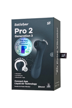 Вакуумный стимулятор клитора Satisfyer Pro 2 Gen 3 с приложением, черный