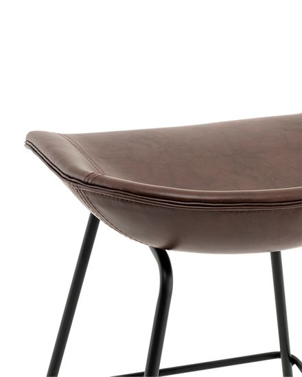 Стул полубарный Фуриоса экокожа коричневый