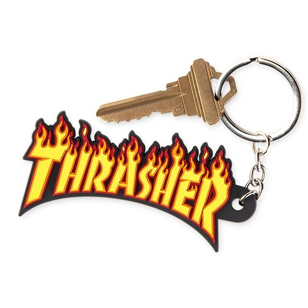 Брелок Thrasher Flame Logo Keychain