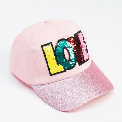 Кепка для девочки "LOVE" цвет розовый, р. 52/ 7311481 MINAKU