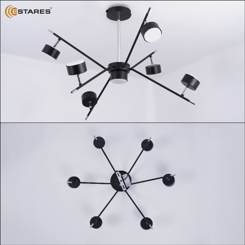 Люстра ATENA 7хGX53 R-750x350-BLACK/CHROME-220-IP20