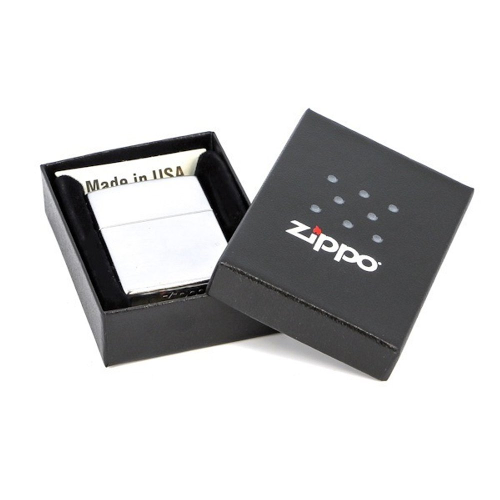 Зажигалка серебристая матовая Zippo с покрытием Chrome Arch