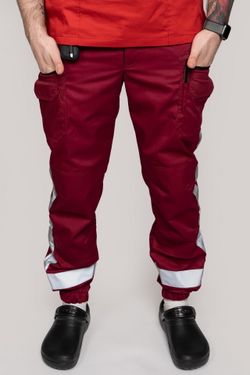 Брюки-джоггеры демисезонные мужские Скорая помощь MedicLine цв. БОРДОВЫЙ