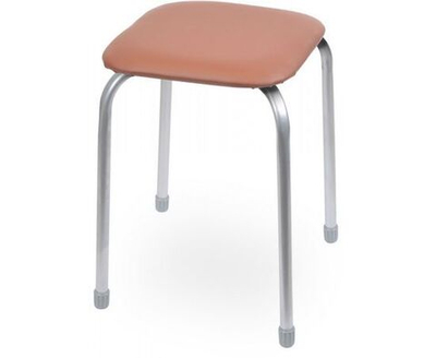 Табурет для кухни НИКА классика 3, стул квадратное сиденье, коричневый, 32 см