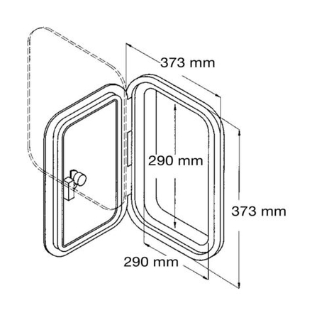 Люк смотровой 373 х 373 мм, серый