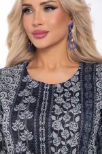 Джемпер "Авелин" (принт/темно-синий) Б8401 LT Collection (Акция)