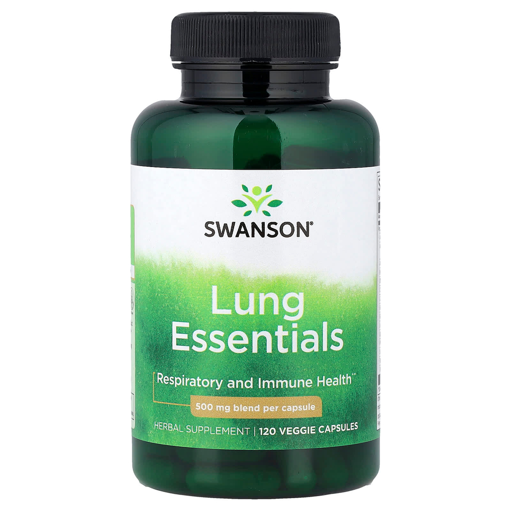 Swanson Vitamins, Lung Essentials, 500 мг, 120 растительных капсул