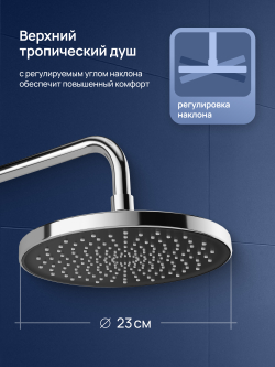 Душевой комплект STWORKI Эстерсунд S31240CR С ВНУТРЕННЕЙ ЧАСТЬЮ, хром