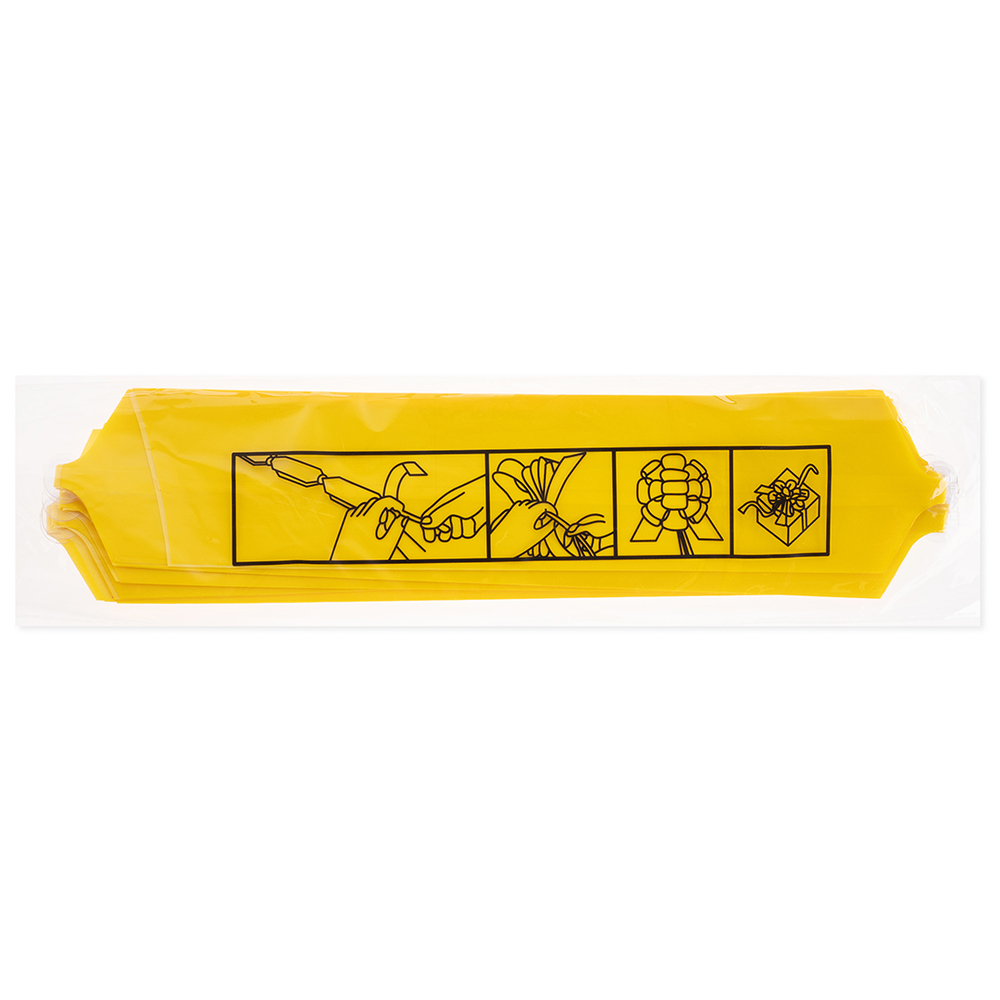 Бант-шар в желтом цвете, лаковый, 21 см/ 36 см